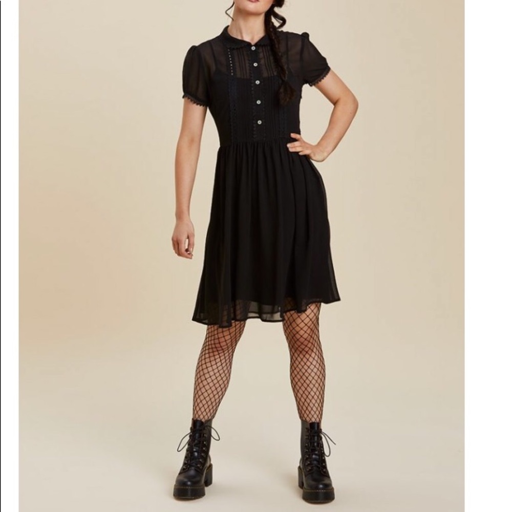 Black midi dress